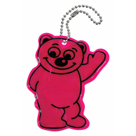 Přívěsek na klíče Compass reflexní BEAR fialový 01725