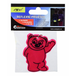 Přívěsek na klíče Compass reflexní BEAR fialový 01725