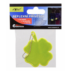 Přívěsek na klíče Compass reflexní ČTYŘLÍSTEK žlutý 01728