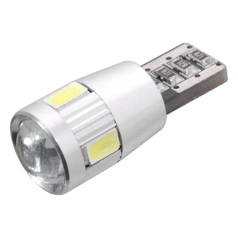 Žárovka 6 SMD LED 12V T10 s rezistorem CAN-BUS ready bílá Compass 33796