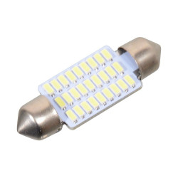 Žárovka 27 SMD LED 12V suf. SV8.5 38mm bílá Compass 33819