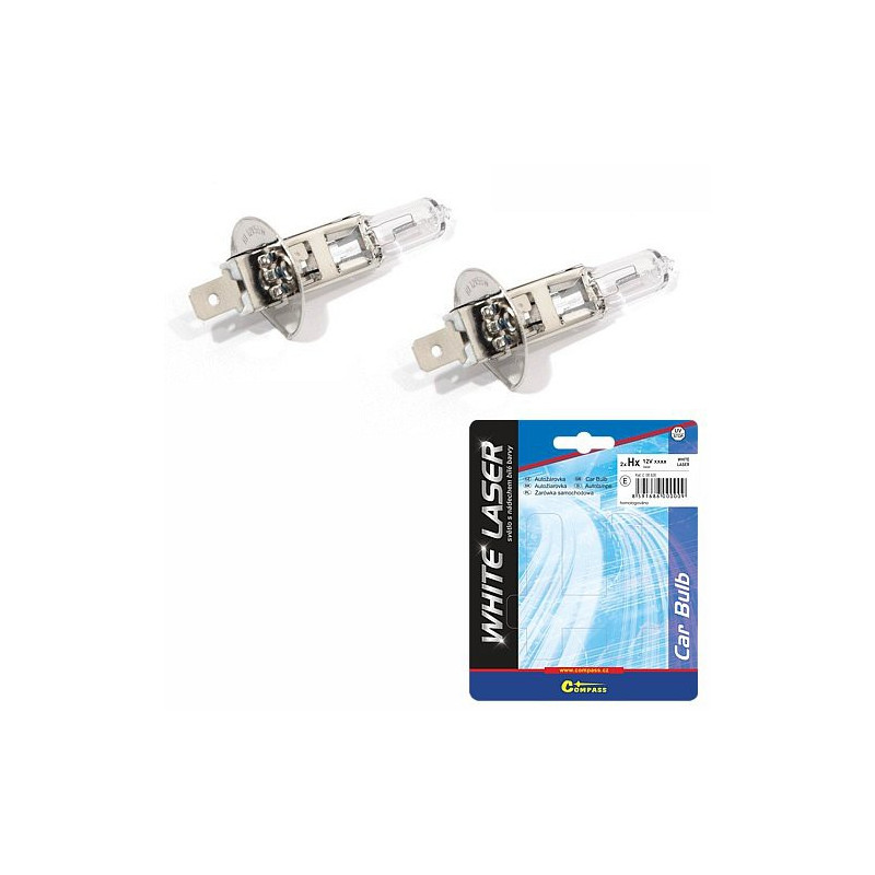 Žárovka 12V H1 55W P14,5s WHITE LASER 2ks Compass 08629