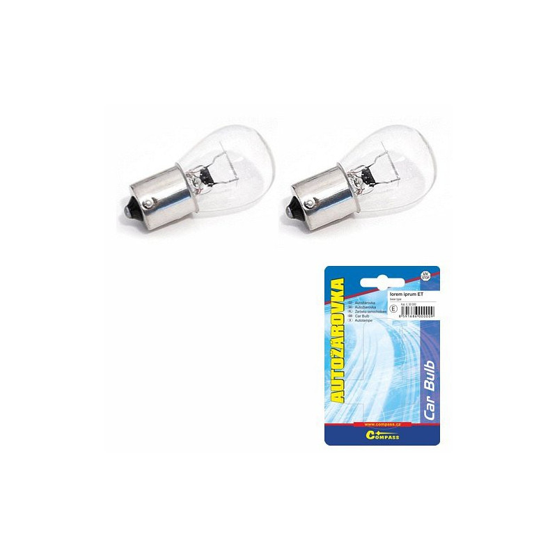 Autožárovka Compass P21W Ba15s 12V 21W 2ks