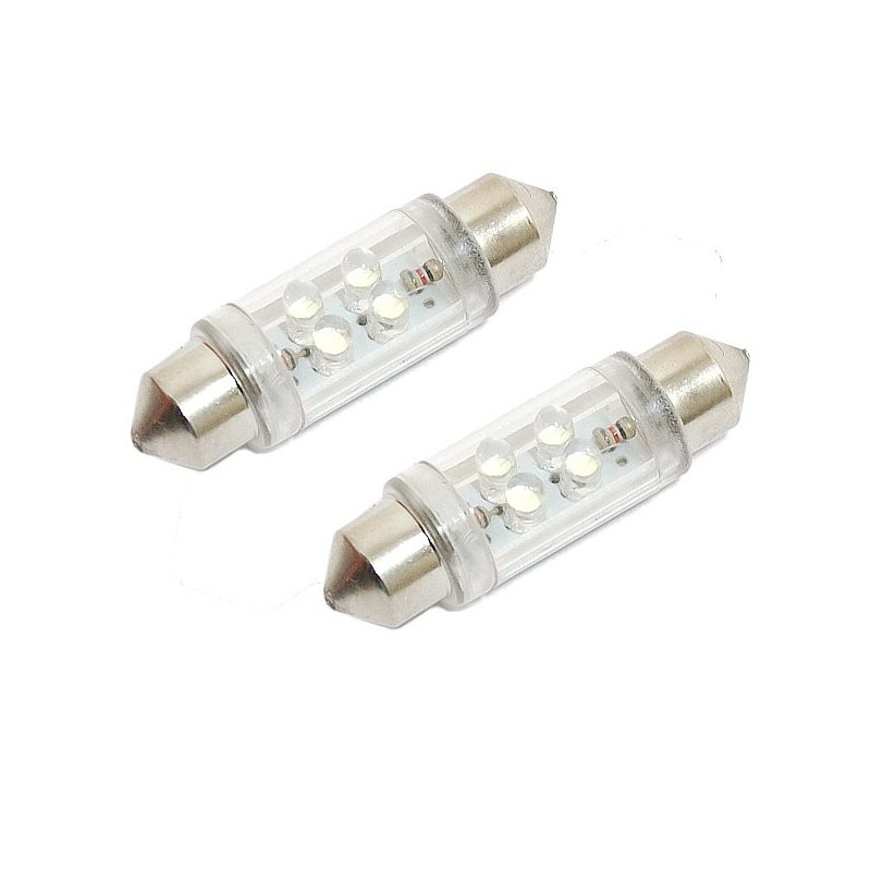 Žárovka 4LED 12V suf.11X39 SV8.5 bílá 2ks Compass 33725