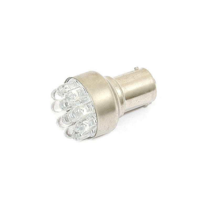 Žárovka 12LED 12V Ba15s bílá
