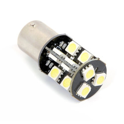 Žárovka 19 SMD LED 12V Ba15S s rezistorem CAN-BUS ready bílá