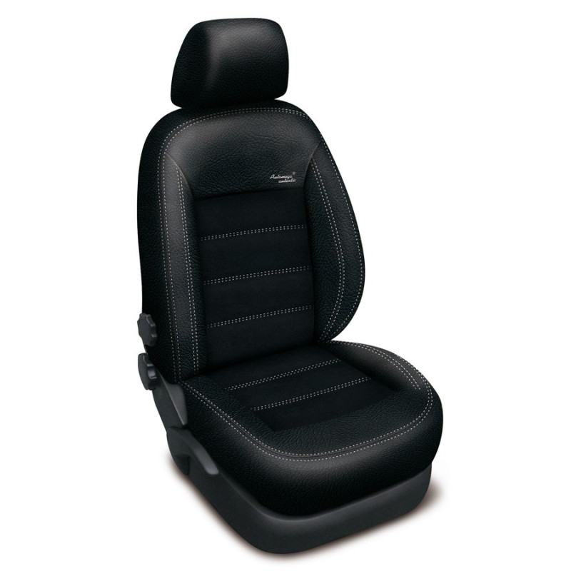 Autopotahy kožené MITSUBISHI OUTLANDER II, 7 míst, od r.2006, kůže a alcantara
