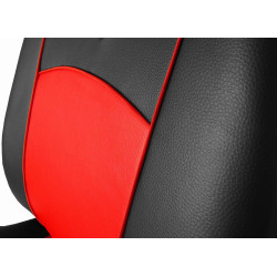 Autopotahy NISSAN QASHQAI I, od r. 2006-2010, 5 míst, kožené TUNING červené