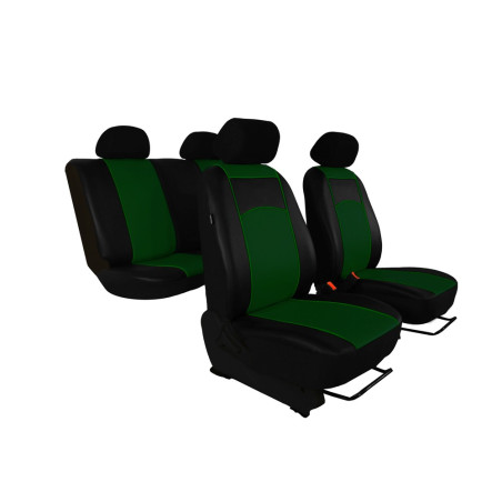 Autopotahy NISSAN QASHQAI I, od r. 2006-2010, 5 míst, kožené TUNING zelené
