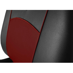 Autopotahy NISSAN QASHQAI I, od r. 2006-2010, 5 míst, kožené TUNING vínové