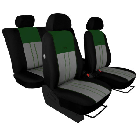 Autopotahy Škoda Octavia II, Tuning Duo, vzadu dělené, bez zadní lok.opěrky, zelenošedé