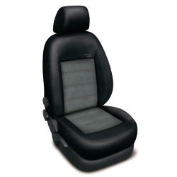 Autopotahy Škoda Rapid, AUTENTIC VELVET, dělená, bez zadní loketní opěrky,černošedé