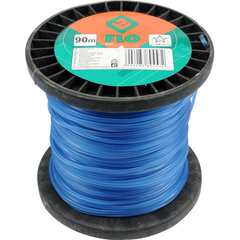 Struna do strunové sekačky hvězdicový průřez 2,4 mm x 90 m FLO TO-89457