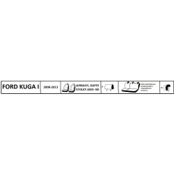 Autopotahy FORD KUGA I,2008-2013, bez zadní loketní opěrky,AUTHENTIC PREMIUM žakar modrý