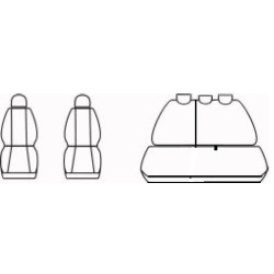 Autopotahy KIA SOUL, od r. 2014,bez zadní loketní opěrky, AUTHENTIC PREMIUM, žakar modrý