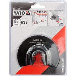Segmentový pilový list pro multifunkci HSS, 88mm (dřevo, plast, kov) YATO YT-34680