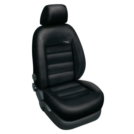 Autopotahy Peugeot 407, se zadní loketní opěrkou, AUTHENTIC LEATHER černé