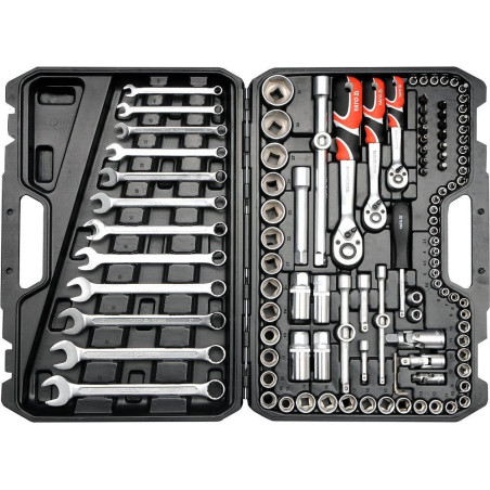 Gola sada 1/2", 3/8", 1/4" + příslušenství 111 ks YATO YT-38831