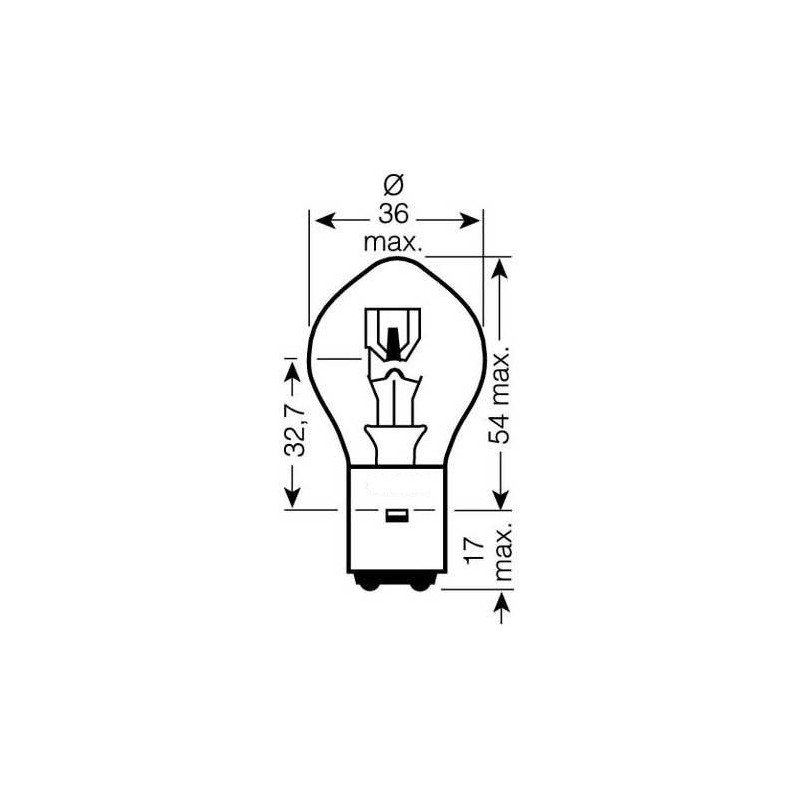 Autožárovka 12V 25/25W BA20D S1 - 10ks