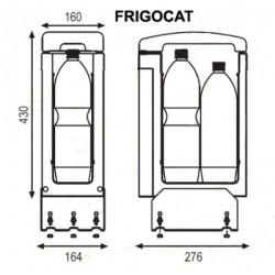 Termoelektrická autochladnička Indel B FRIGOCAT 24V 7 litrů