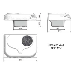 Střešní klimatizace Indel B Sleeping Well OBLÒ 24V 950W 3250 BTU