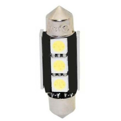 LED žárovka 12V s paticí sufit(36mm), 3LED/3SMD s chladičem