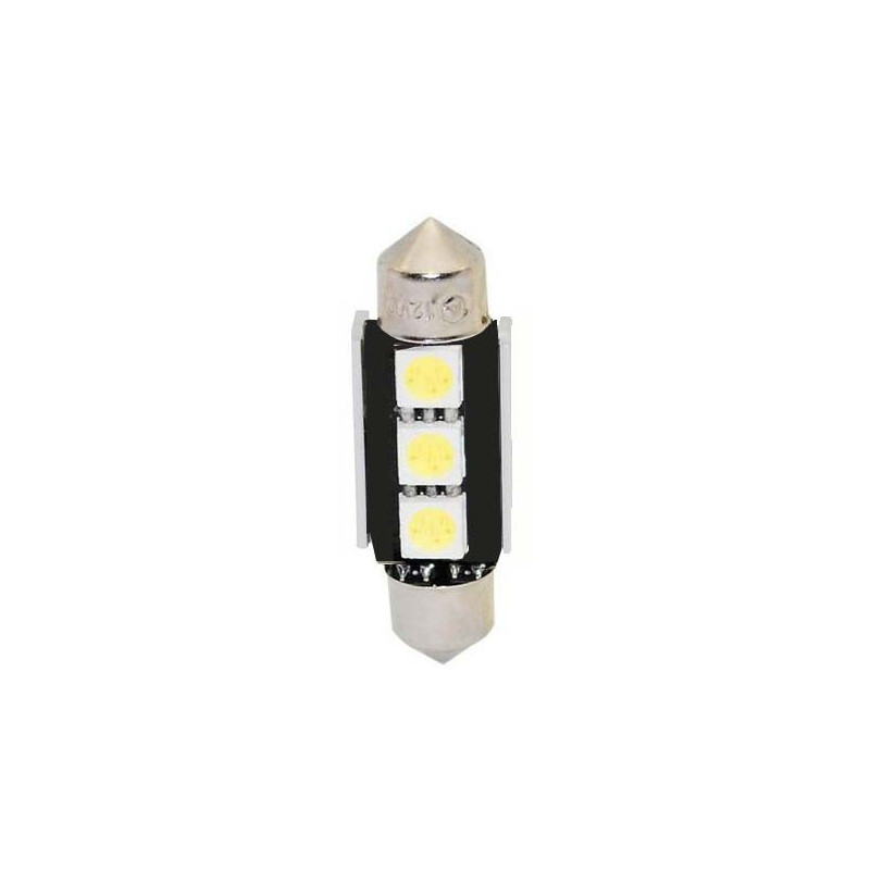 LED žárovka 12V s paticí sufit(36mm), 3LED/3SMD s chladičem