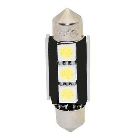 LED žárovka 12V s paticí sufit(36mm), 3LED/3SMD s chladičem