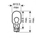 Autožárovka 12V 10W W2.1x9.5D T13 celosklo - 10ks