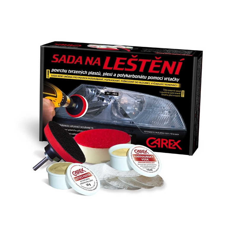 Sada na leštění světlometů CAREX