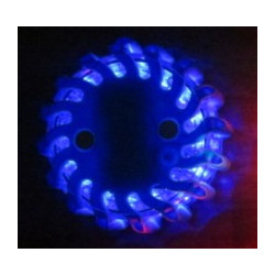 LED výstražné světlo 16LED, modré