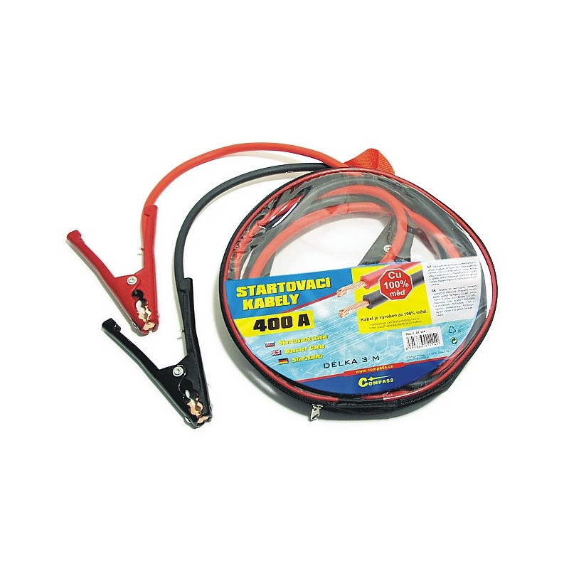 Startovací kabely 400A - 3m 100% MĚĎ