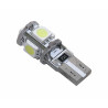 Autožárovka 5 LED SMD 12V T10 s rezistorem CAN-BUS ready bílá