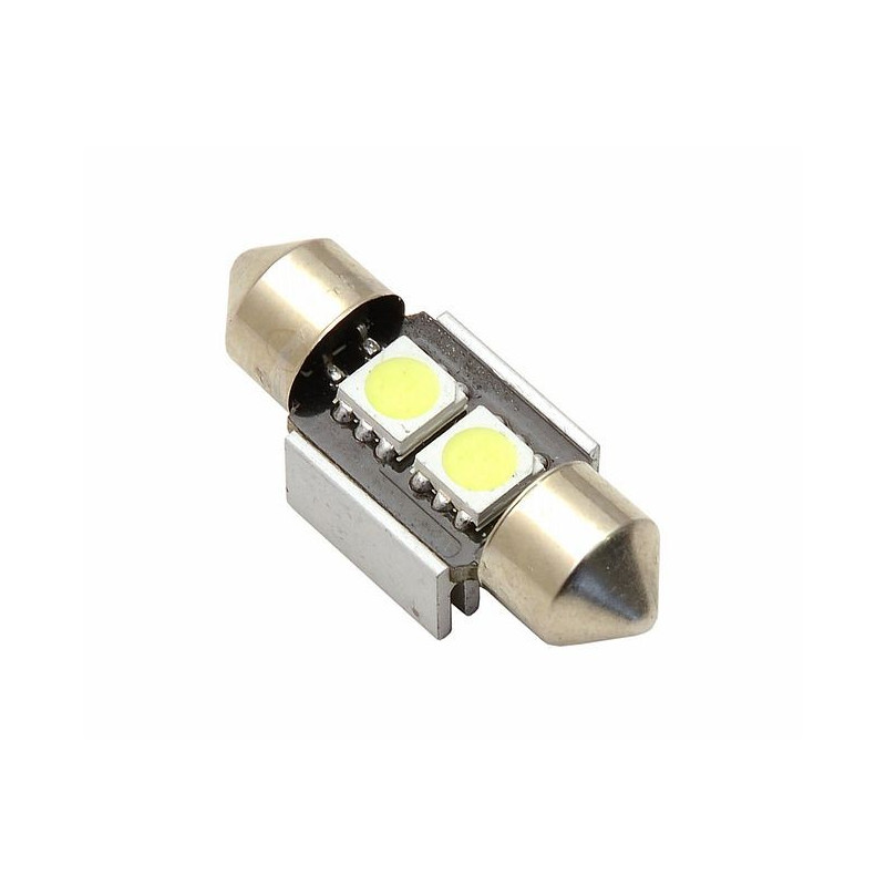 Autožárovka 2 LED SMD 12V sufit SV8.5 s rezistorem CAN-BUS ready
