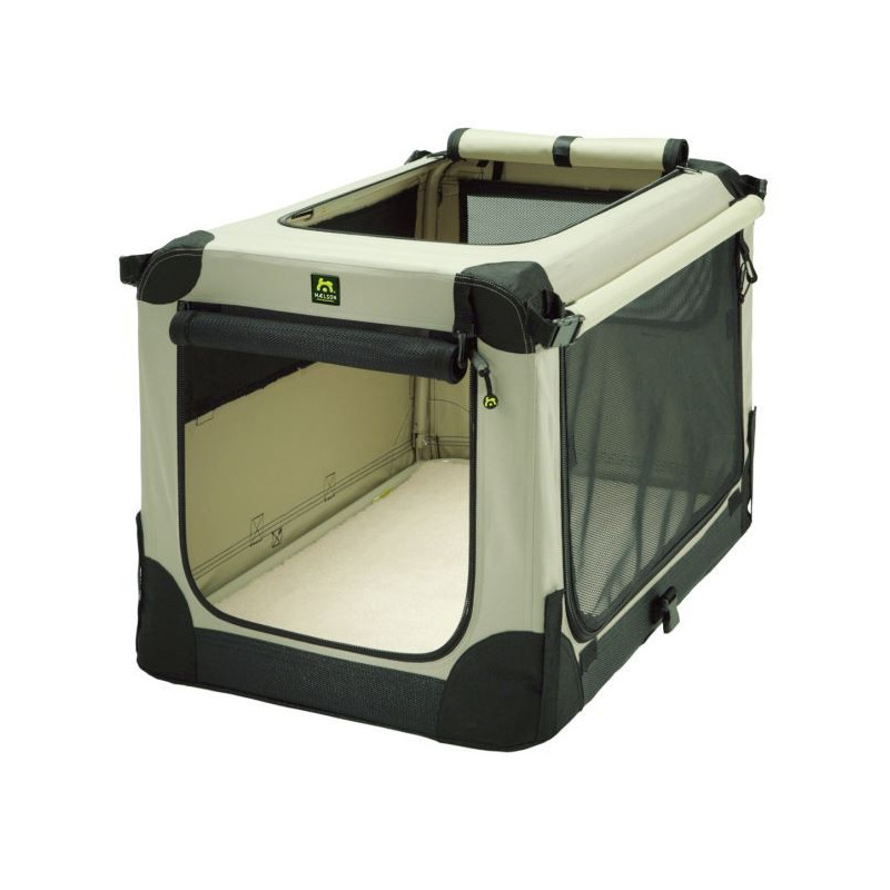 Přepravka pro psa  skládací Maelson Soft Kennel 62x41x41cm černobéžová