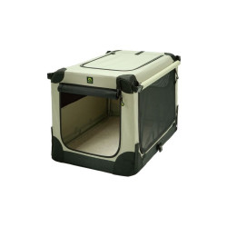 Přepravka pro psa  skládací Maelson Soft Kennel 62x41x41cm černobéžová