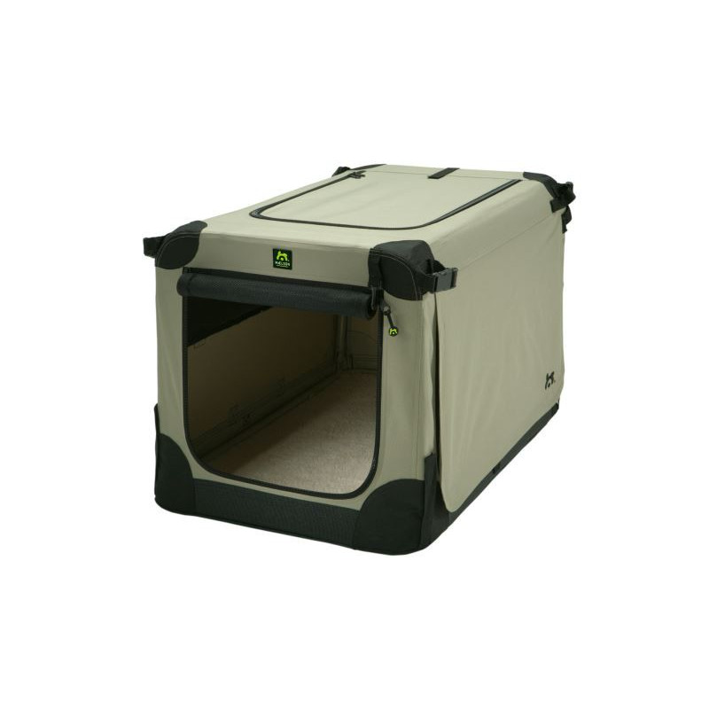 Přepravka pro psa skládací Maelson Soft Kennel 82x59x59cm černo béžová