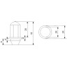 Kolová matice M12x1,5x30mm uzavřená kuželové sedlo s podložkou