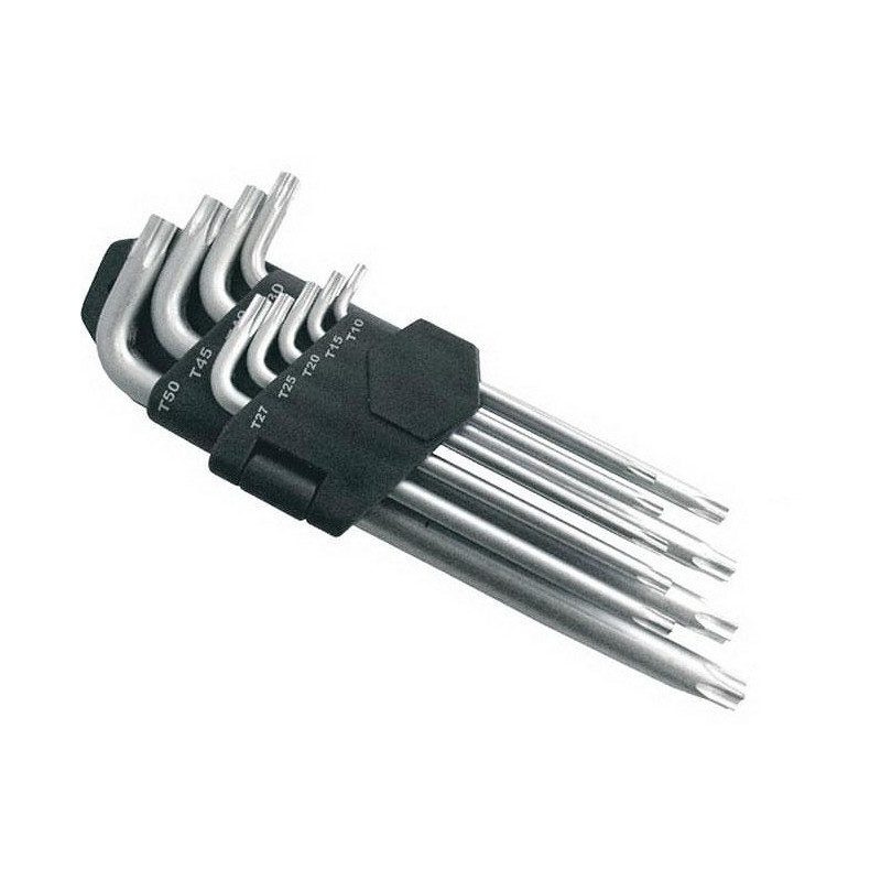 Sada 9 TORX klíčů ALCA CrV s dírou