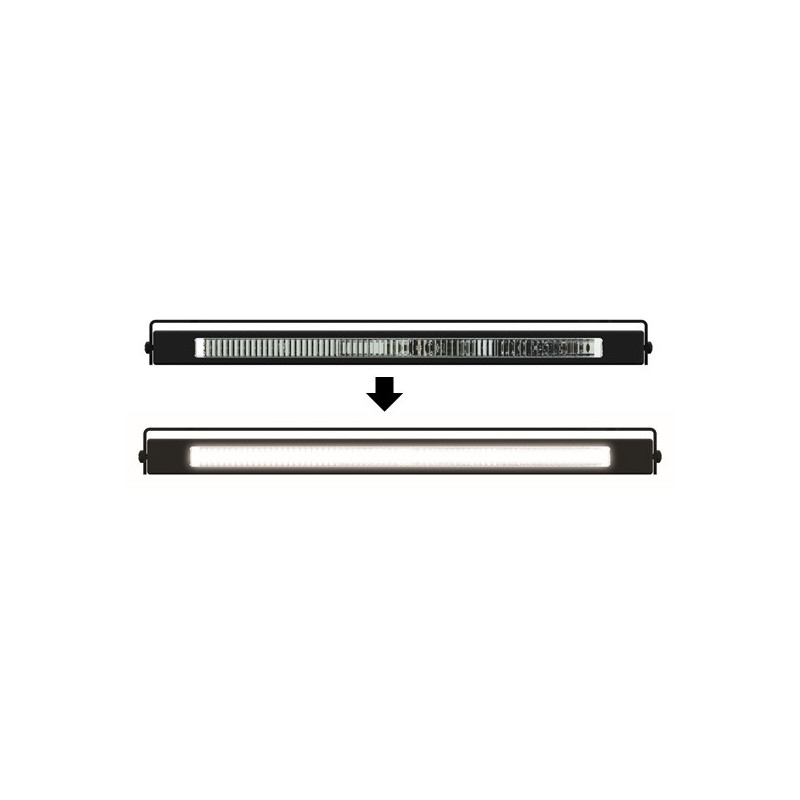 LED dennní/poziční světla s optickou trubicí, 210mm, ECE
