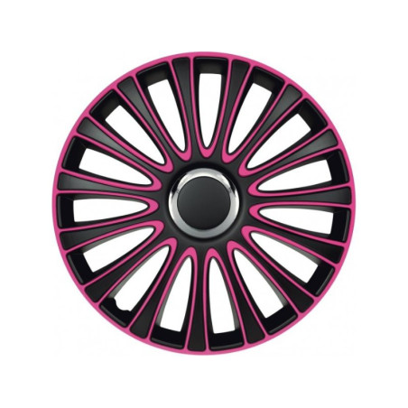 Poklice na kola LE MANS PRO PINK+BLACK 14"