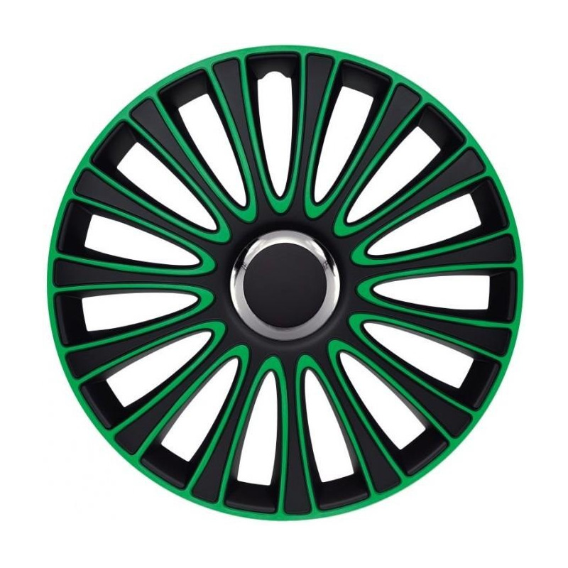 Poklice na kola LE MANS PRO GREEN+BLACK 15"