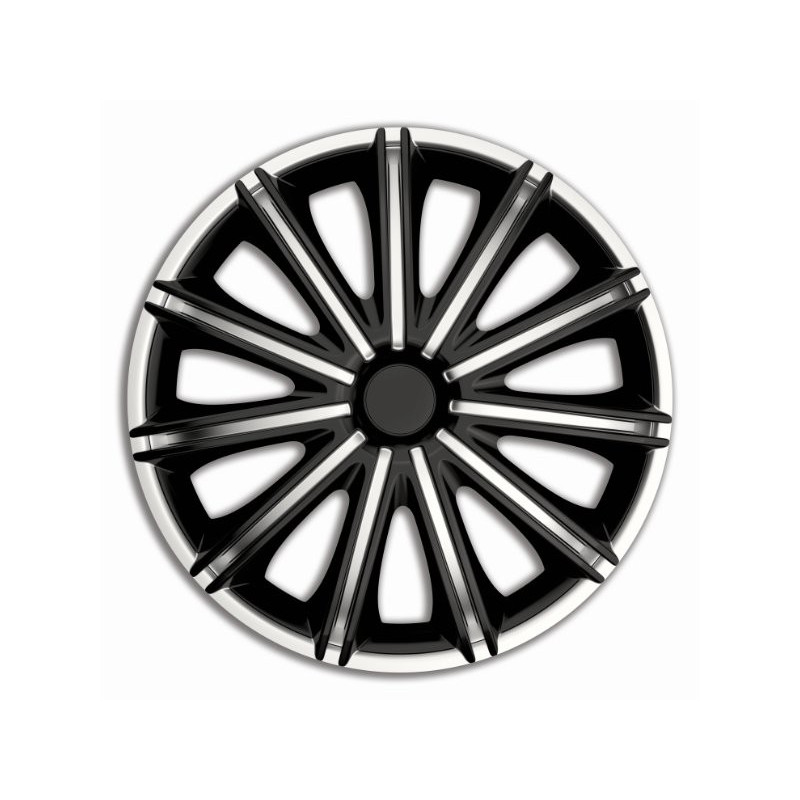 Poklice na kola NERO SILVER/BLACK 16"