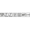Gola sada 1/2", 1/4" 122 ks Sthor TO-58690