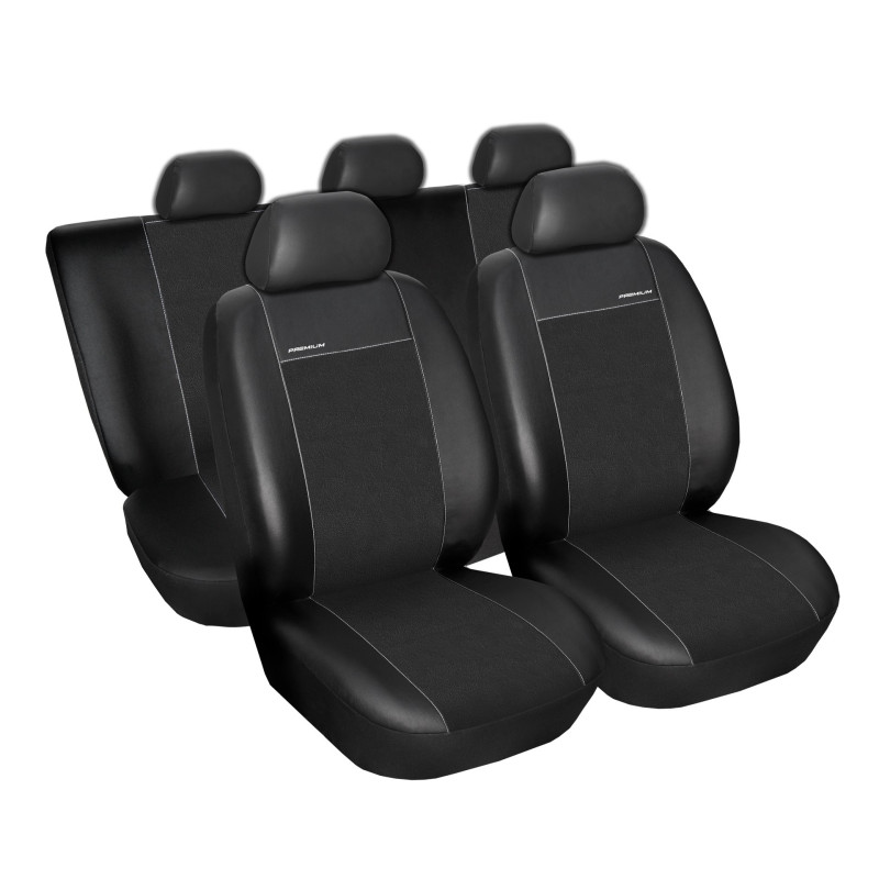 Autopotahy CITROEN BERLINGO II , 5 samostatných sedaček, Eco kůže + alcantara černé
