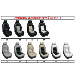Autopotahy HYUNDAI TUCSON, od r. 2007, AUTHENTIC LEATHER, černošedé