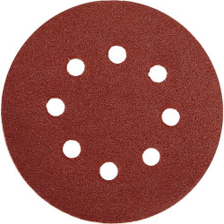 Brusný papír 125 mm P150 s otvory 5 ks suchý zip YATO YT-83456