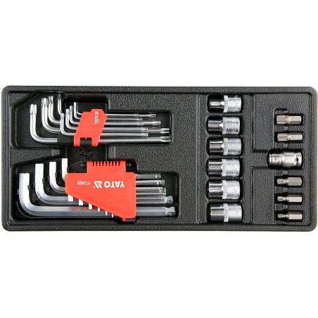 Vložka do zásuvky - sada imbus, torx, bity 31ks YATO YT-55451