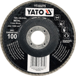 Kotouč lamelový brusný na kov 125x22,4mm P120 YATO YT-83276