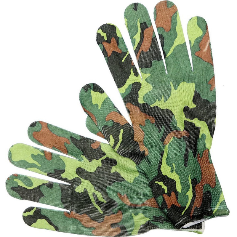 Rukavice zahradní camuflage dub 8" FLO 74113